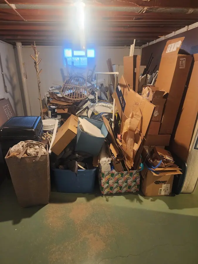 Roll-off dumpster container at job site for 20 Yard Dumpster Rental in Orland